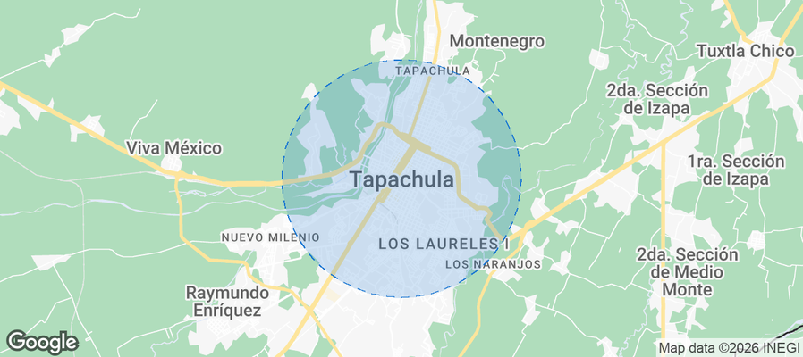 Tapachula de Córdova y Ordóñez Airbnb map